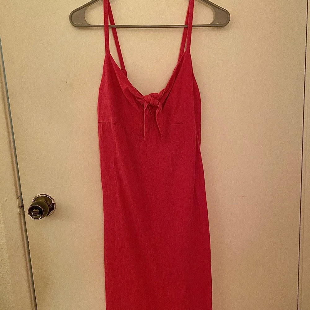 Old Navy Magenta knot front dress